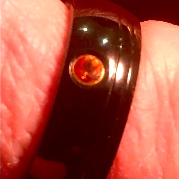 NWT Designer Marcel Drucker titanium Orange Sapphire ring Sz 7 - Picture 2 of 4